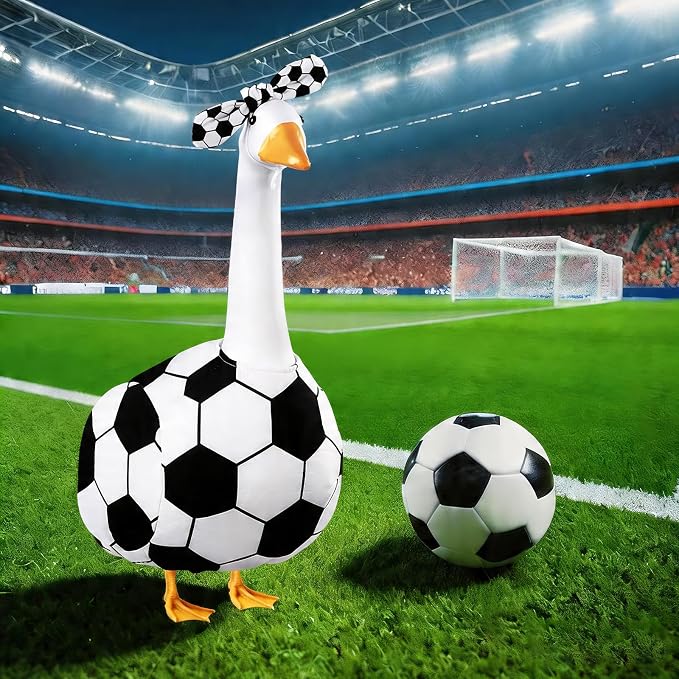 Celltestria Soccer Goose Outfits Football Porch Goose Costume 2026 World Cup Goose Clothes for 23" Geese Football Party Sport Season Outdoor Patio Yard Lawn Garden Art Decoration