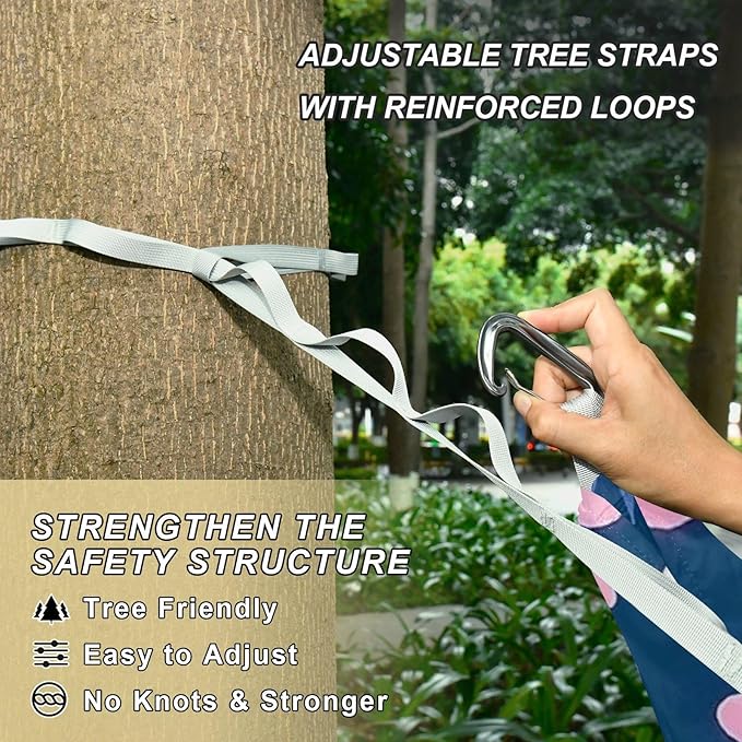 Elegant Animal Flamingo Grey 330lb Capacity Hammocks for Camping Indoor Hammock for Indoor Outdoor Patio Bases para hamacas para adultos
