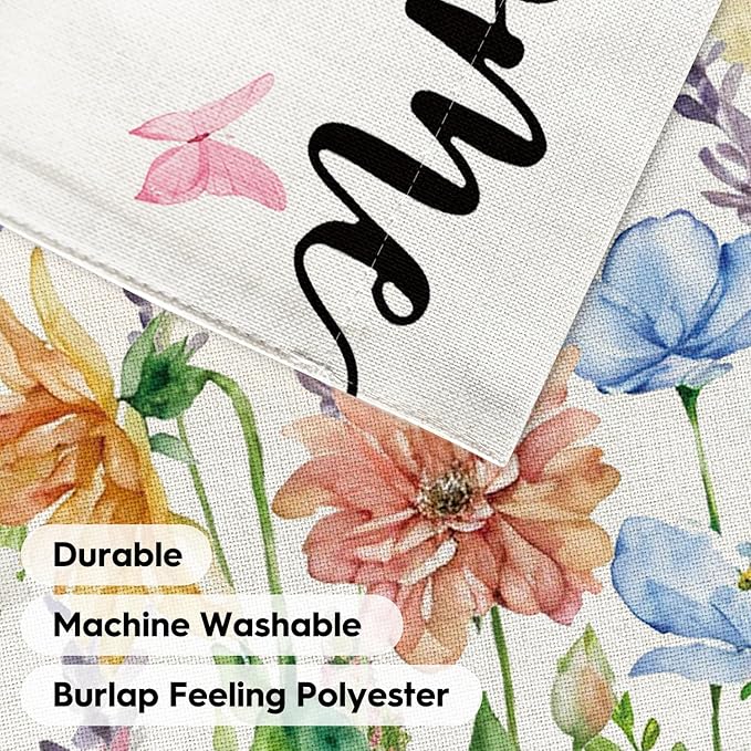 AVOIN colorlife Hummingbird Spring Flowers House Flag 28 x 40 Inch Double Sided, Seasonal Welcome Yard Outdoor Flag