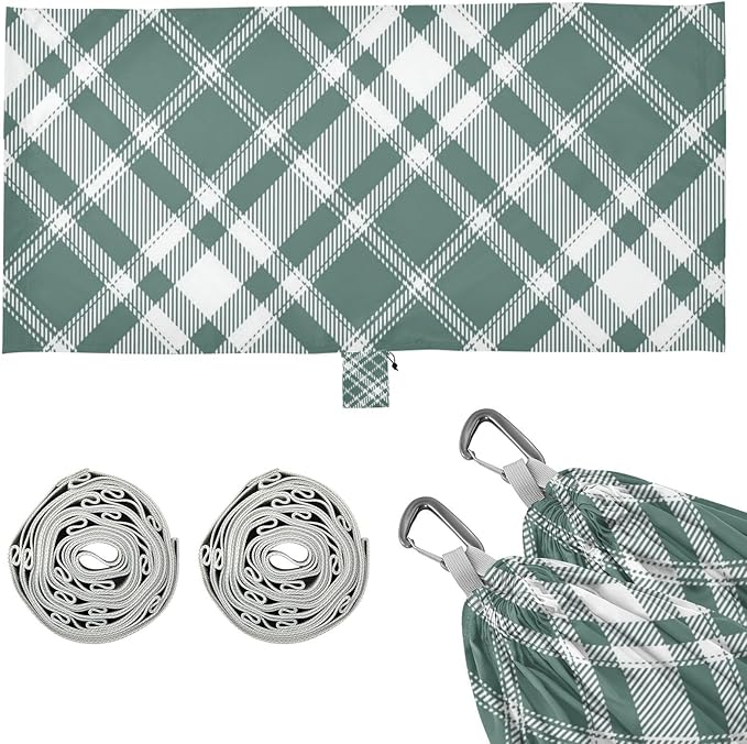 Green Checkerboard 330lb Capacity Camping Hammocks Portable Hammock for Indoor Outdoor Patio soporte para hamacas para adultos