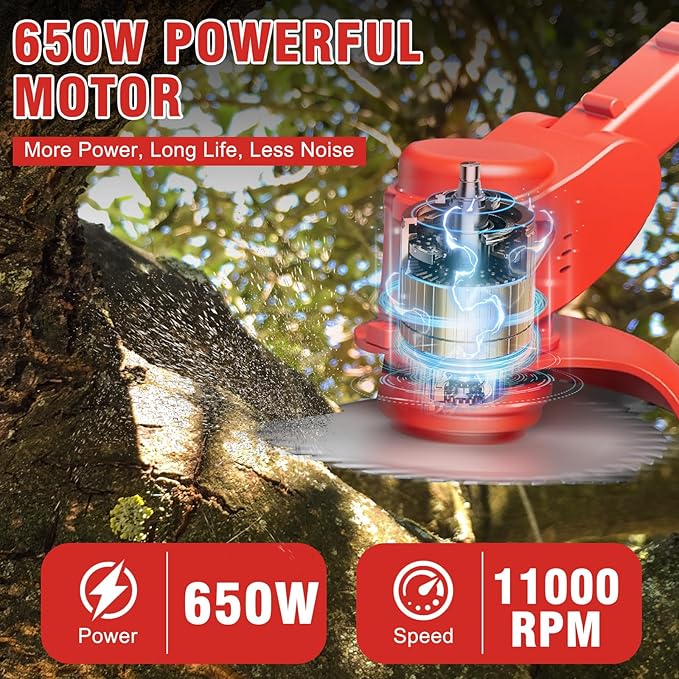 ALSO GO Cordless Weed Wacker 24V, Electric Grass Trimmer, 3 in 1 Weed Trimmer, 2 * 2A Batteries, Battery Powered Weed Eater/Brush Cutter/Lawn Mover for Garden and Yard