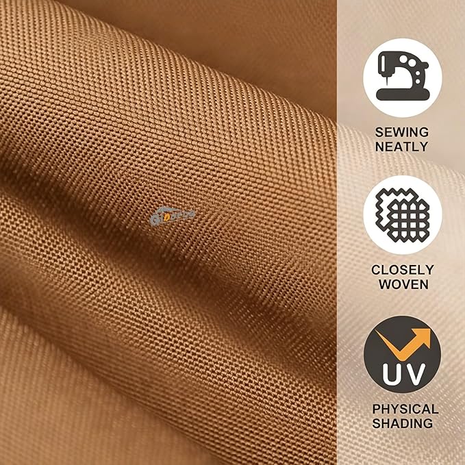 10ft Patio Umbrella Replacement Canopy 8 Ribs, Waterproof & Fade Resistant Market Umbrella Cover, Thickened Polyester Fabric for Backyard, Garden and Pool (Canopy Only) (Khaki)