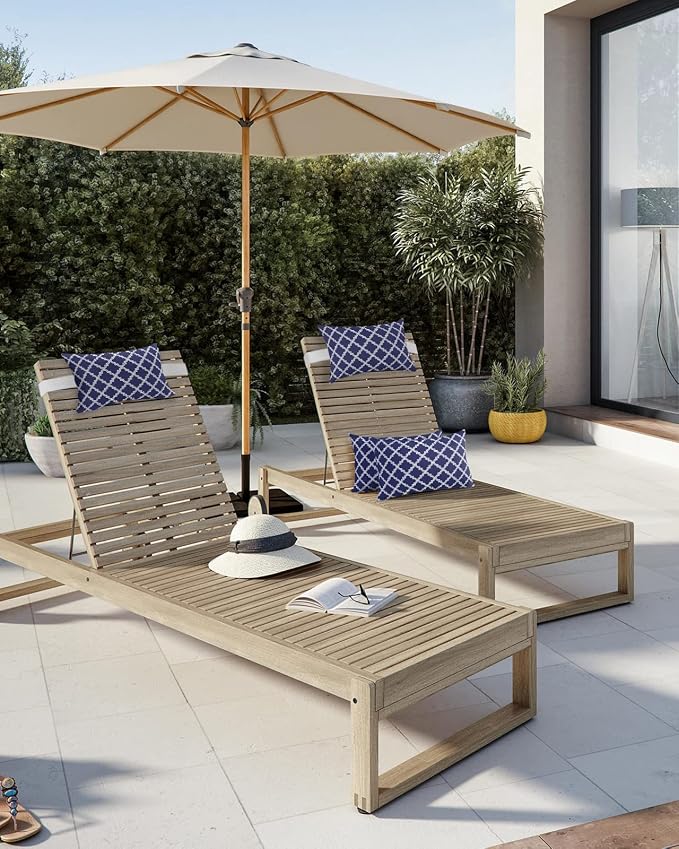 Outdoor Pillows Covers with Inserts Navy Blue Moroccan Pattern Geometric Waterproof Recliner Pillow with Adjustable Strap Throw Pillows for Patio Furniture Pool Lounge Chair, 11x16 inch, 1PCS