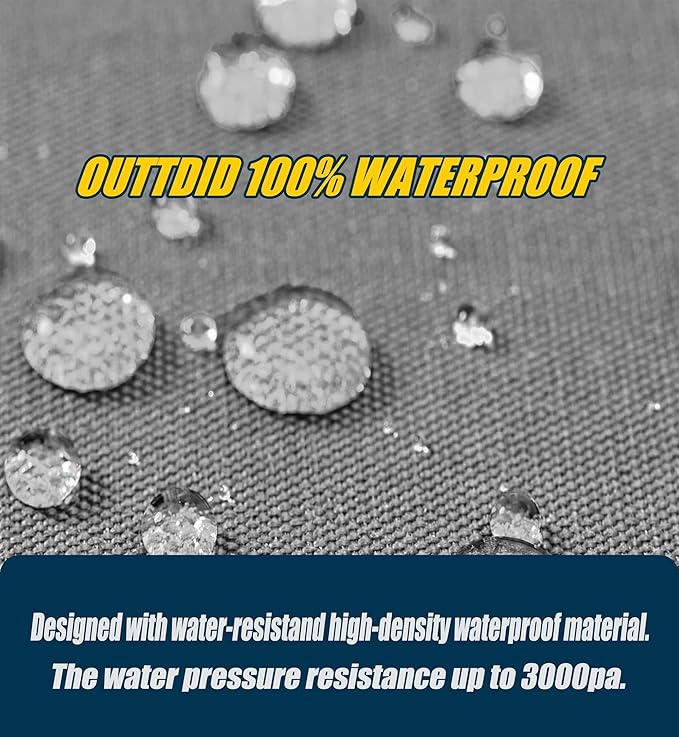 Outdoor Daybed Cover Waterproof, 600D Round Patio Sofa Cover, Heavy Duty Outdoor Canopy Daybed Sofa Cover - Ø92"X35''/18H