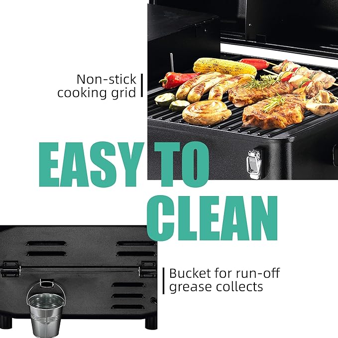 Z GRILLS 2026 200A Pellet Grill & Smoker - 202 sq.in Compact Wood Pellet BBQ with PID 3.0 Precision Control, Auto Feed System, Portable Small-Space Grill for Camping & Backyard Cooking