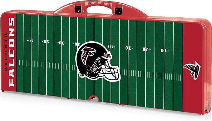 PICNIC TIME NFL Picnic Table Portable Folding Table with Seats and Umbrella