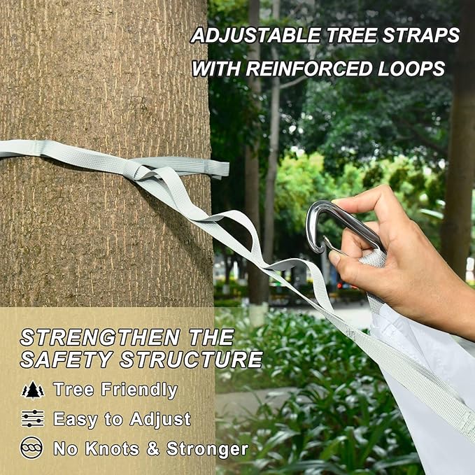 Blue Solid Color Pure Plain 330lb Capacity Hammocks for Camping with Tree Straps Tree Hammock for Camping & Hiking Essential hamaca de Algodon para Jardin