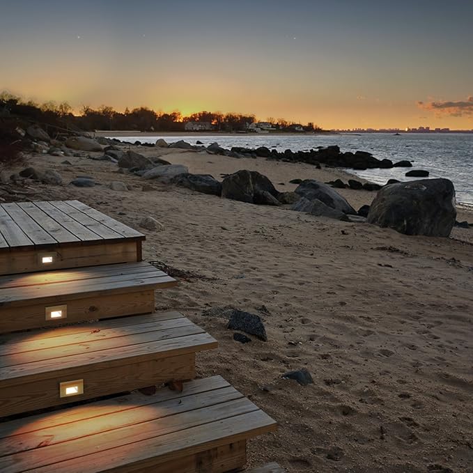 WAC Landscape Lighting, LEDme 120V LED Horizontal Indoor and Outdoor Step and Wall Light 3000K Built-in LED in White