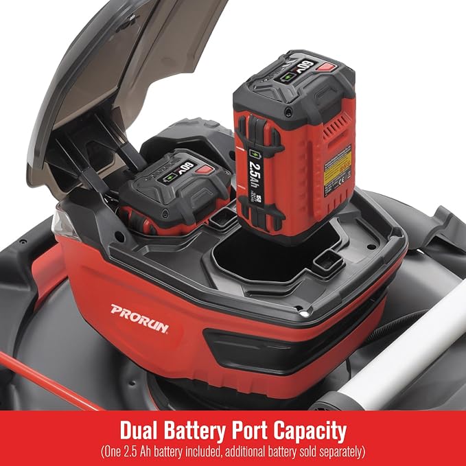 PRORUN 60V 21-in. Steel Deck Cordless Push Lawn Mower with 2.5 Ah Battery and Charger
