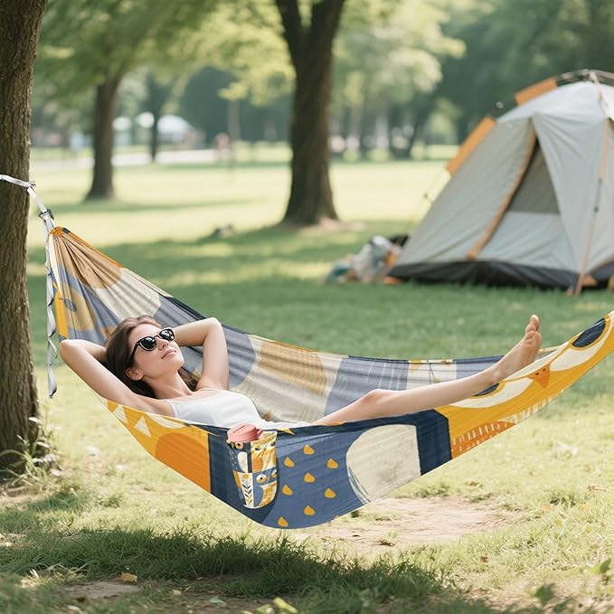 Sweet Boho Owls 330lb Capacity Outdoor Hammocks with Hanging Rope Hanging Hammock for Outside Patio Garden accesorios para campamento