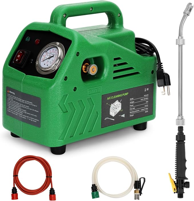 ZPB140 Port A Blaster HVAC Coil Cleaning, Portable HVAC Pressure Washer | AC Coil Pressure Washer 120V/80W Suitable for Indoor and Outdoor, Flow Rate 4L/min, 0.7-1.0MPa