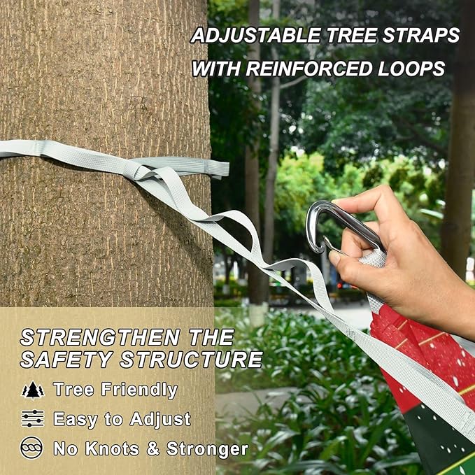 Pride Month Outdoor Hammock with Tree Straps Tree Hammock for Outside Beach Patio Garden