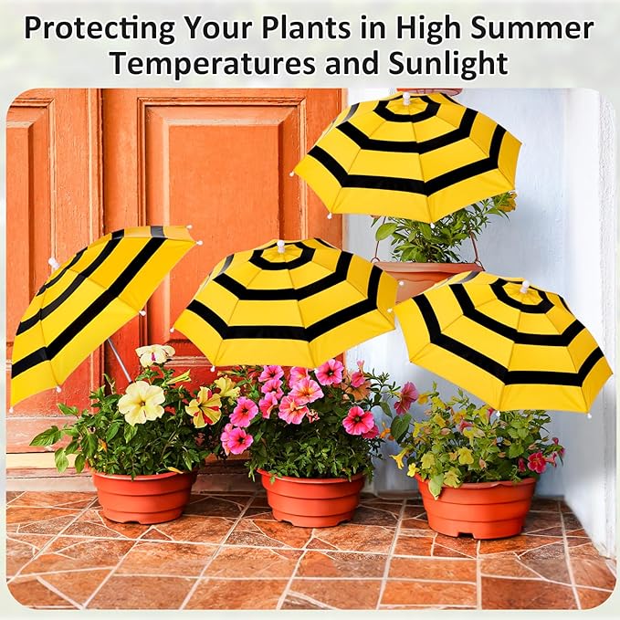 Plant Umbrellas for Outdoor Plants, Large Garden Plant Umbrella Shade Upgraded Adjustable Angle Height for Potted Plants Garden Beds