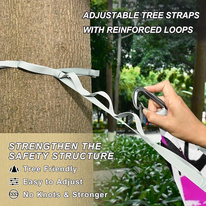 Graffiti Inspired Hammocks with Tree Straps Swing Hammock for Indoor Outdoor Patio