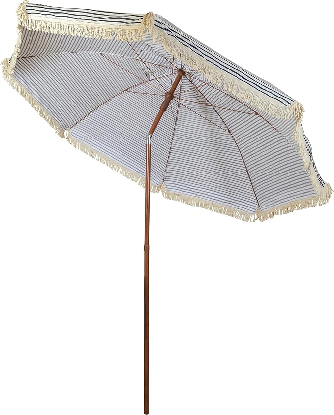Hula Thatched Tiki Umbrella Tropical Palapa Raffia Tiki Hut Hawaiian Patio Umbrella with Fringe Boho Parasol 6' 8' & 9' Options