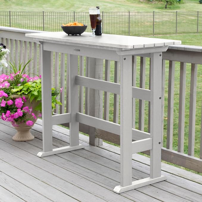 Highwood AD-TBL-KS3-WHE Lehigh Bar Height Balcony Table, White