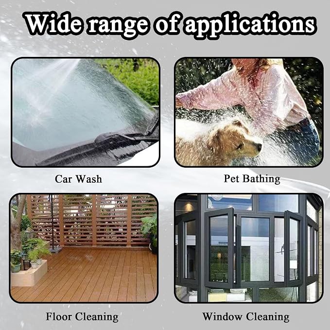 Hose Hawk, Hose Hawk Pressure Washer, 3 Spray Modes & Foam for Car Washing, Patios, & Furniture Cleaning, Universal and Easy to Install