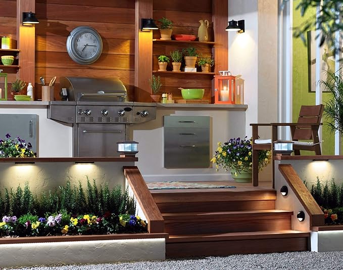Kichler Half Moon 4" 3000K LED Deck and Step Light in Textured Architectural Bronze Finish, 15764AZT30R