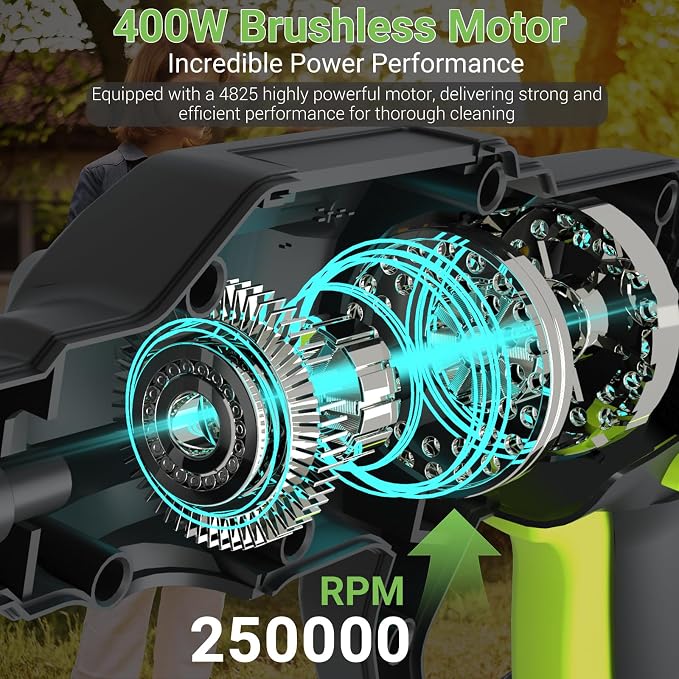 Cordless Portable Washer, Handheld Washer with 6-in-1 Nozzle, Battery Operated Washer, Cordless Portable Cleaning Tool for Car