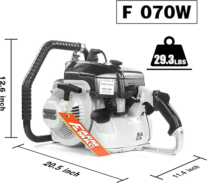 F070W Gas Chainsaw Powerhead NEOTEC Chainsaw 105cc 2-Cycle Gasoline Power Chain Saws 4.8KW 6.4HP Fit for 36 and 42 inch Bar All Parts Compatible with MS070 090 Neotec NS8105 without Bar
