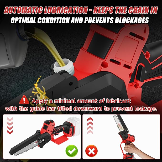 2-in-1 Cordless 6 Inch Pole Saw, Brushless Pole Chainsaws Compatible with Milwaukee M18 Battery (No Battery), with 8.5 FT MAX Extension Pole for Tree Branches Pruning, Wood Cutting