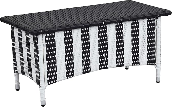 Safavieh Outdoor Collection Figueroa Black and White 4-Piece Patio Set