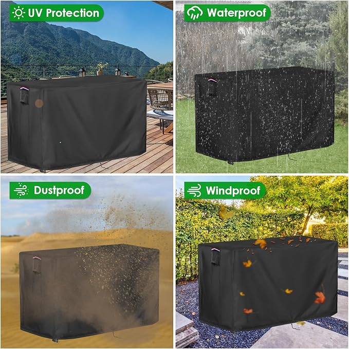Outdoor Table Cover for Outdoor Buffet Table, 50 inch Waterproof Bar Height Patio Furniture Cover for Patio Bar Table,Grill Cart-50"L x 34"W x 36"H