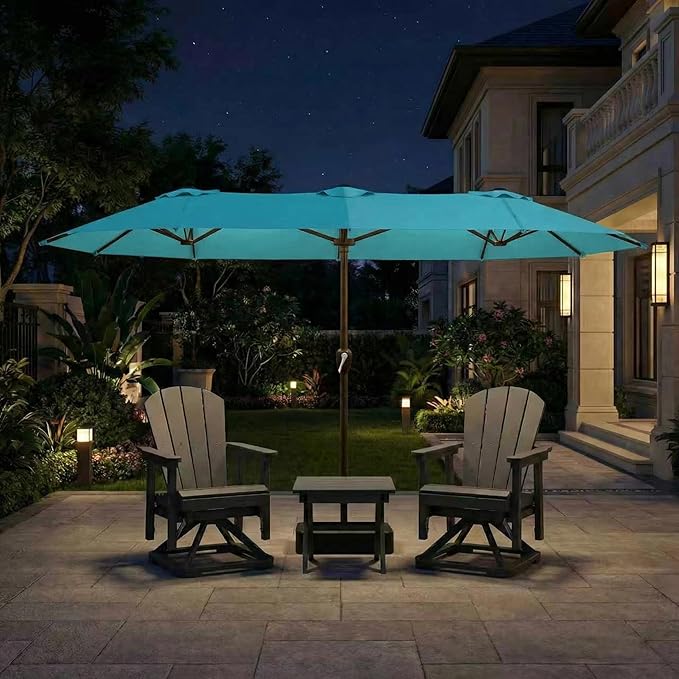 15FT Large Patio Umbrella with Base Included
