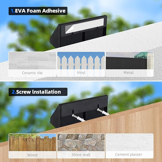Solar Lights Outdoor for Wall, Mailbox, Address, Sign, House Number, Fence | 3000K Warm White Lighting Downlights Outdoor Waterproof LED Dusk to Dawn Small Convex Lens Solar Powered 2 Pack