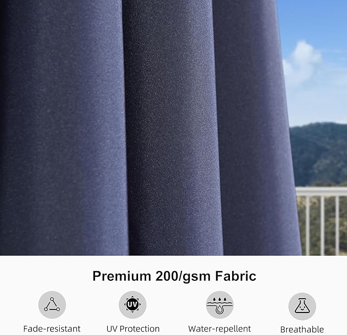 PURPLE LEAF 8' x 5' Rectangle Patio Market Umbrella with Base Outdoor Table Umbrellas Aluminum Frame Sun Shade with 8 Sturdy Ribs Tilt for Garden Deck Lawn Pool Navy Blue