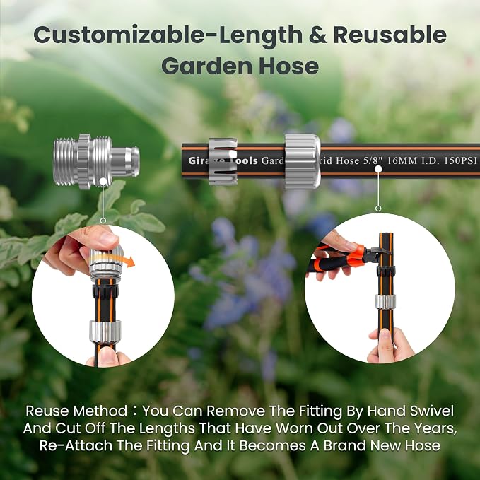 Giraffe Tools Grandfalls Pressure Washer G20B PRO, 2400 PSI 2.0 GPM, Wall Mounted Pressure Washer with 65FT Hose and Leader Hose 5ft x 5/8"