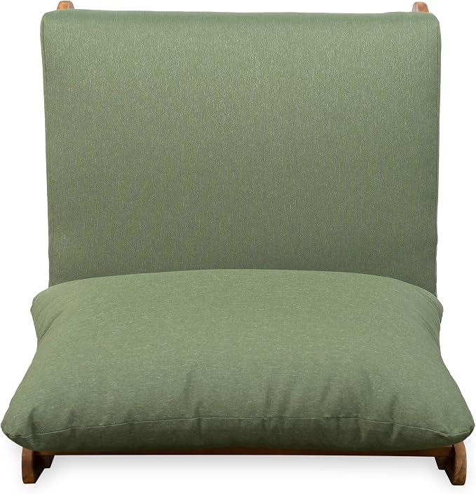 Christopher Knight Home Isabel 5-Seater Outdoor Patio Furniture Set with Removable Cushion, Acacia Wood Patio Conversation Set with 3-Seater Sofa & Club Chairs, 3 Piece Sectional Sofa Set, Green+Teak