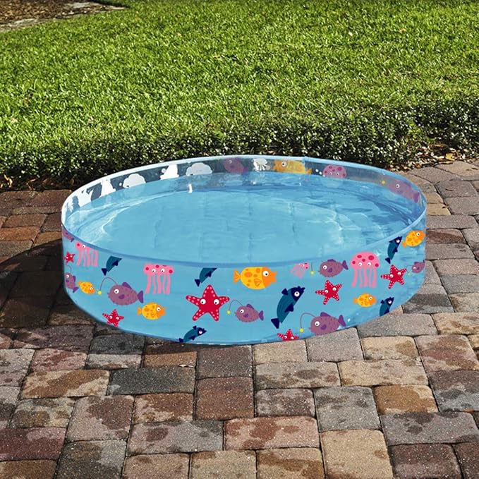 48"x9.84" Swimming Pool for Pets, Portable Pools for Outdoor and Backyard (Blue)