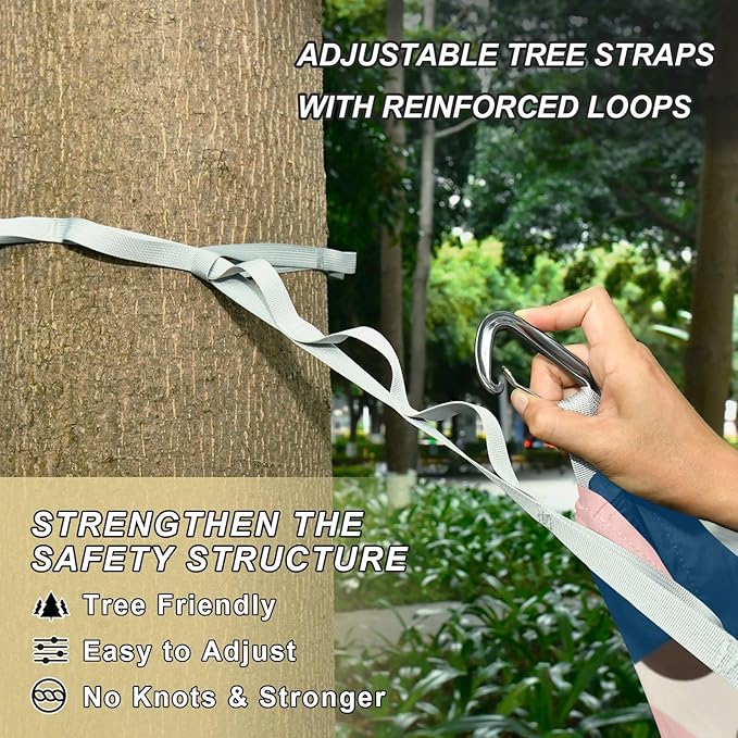 Cartoon Cute White Cow 330lb Capacity Hammocks with Tree Straps Cloth Hammock for Outside Patio Garden Silla hamacas para adultos