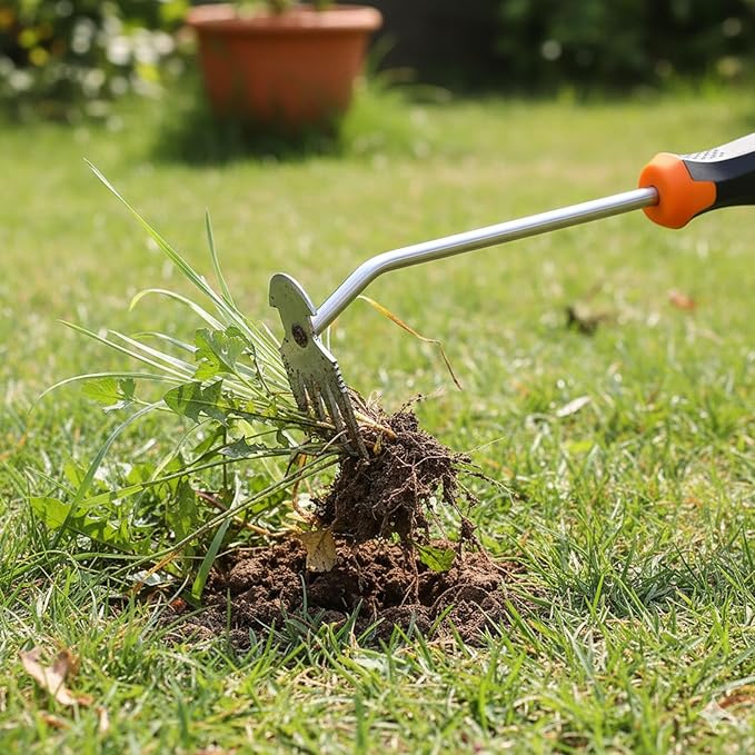 Weed Puller Tool, portable garden tool, Four-Tined Weeding Tool, Uprooting Weeding Tools, Crevice Weeder, Backyard Farming Weeding ，Weeding Equipment for Outdoor Camping ，Weed Removal Tool (style1)
