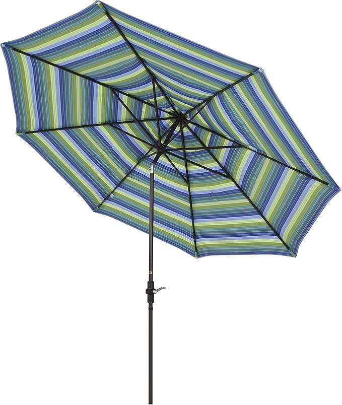 California Umbrella 11' Rd Tahoe Series Aluminum Patio Umbrella, Crank Lift, Collar Tilt, Bronze Finish