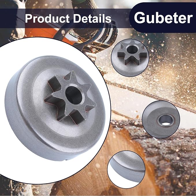 MS271 Sprocket Clutch Drum Kit with Needle Bearing Washer E-Clip Worm Gear .3/8" 7T Clutch Drum for Stihl MS261 MS271 MS291 Chainsaw Parts Replace 1121 007 1041,11210071041
