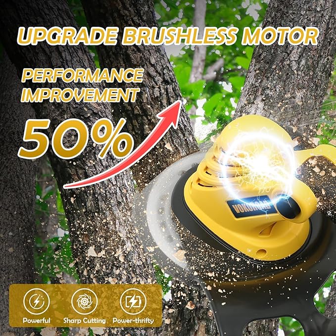 Cordless Weed Wacker & Edger for Dewalt 20V Battery, 157cm/61in Electric String Trimmer Brush Cutter with Brushless Motor, Grass Trimmer Kit with Metal Blade & String Line for Garden Yard (Tool Only)