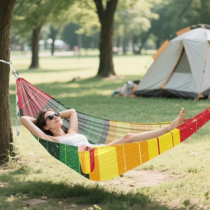Pride Month Outdoor Hammock with Tree Straps Tree Hammock for Outside Beach Patio Garden