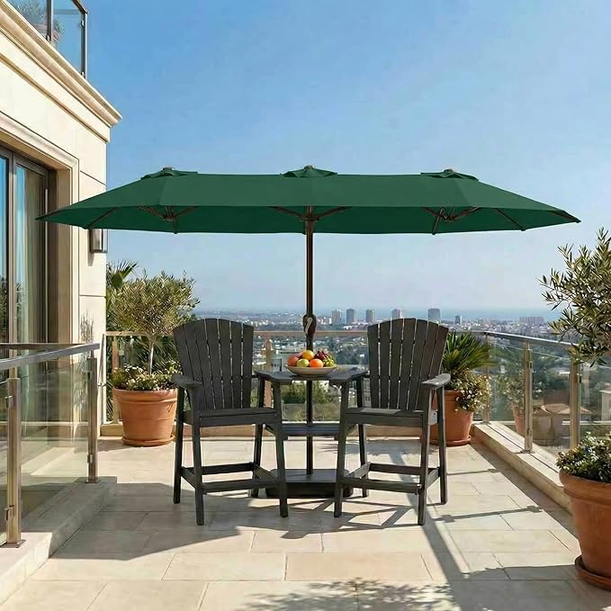 15FT Large Patio Umbrella with Base Included