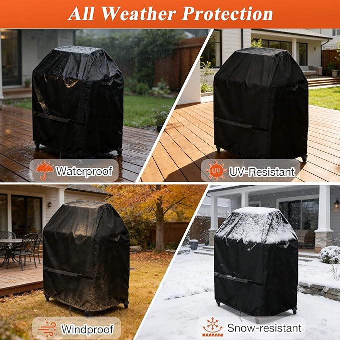 Outdoor Pizza Oven Table Cover for Ooni Oven and Large Table, Outdoor Bar Table Cover Waterproof Heavy Duty for Patio Grill Table - 36''L x 28''W x 52''H