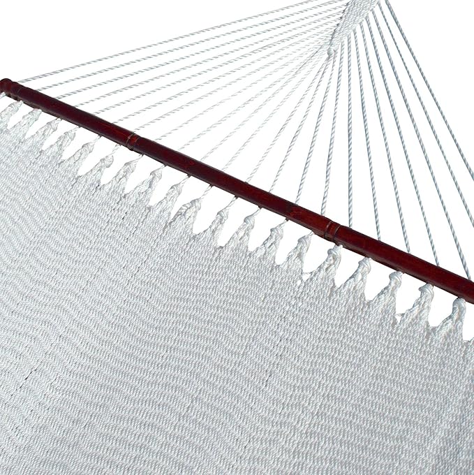 Double Caribbean Hammock - Soft-Spun Polyester - 48 inch (White)