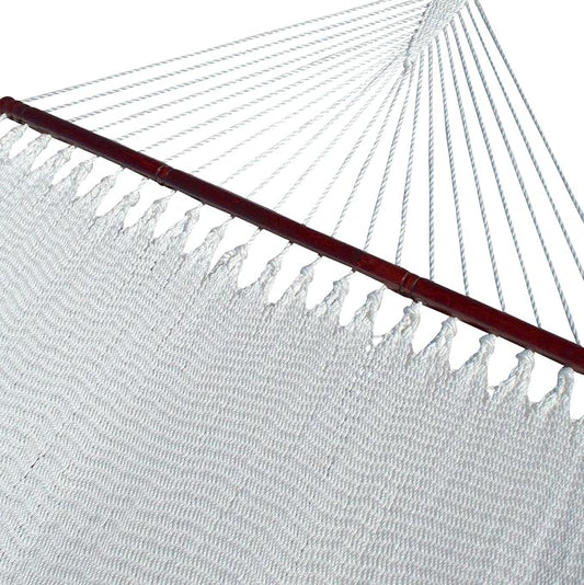 Double Caribbean Hammock - Soft-Spun Polyester - 48 inch (White)