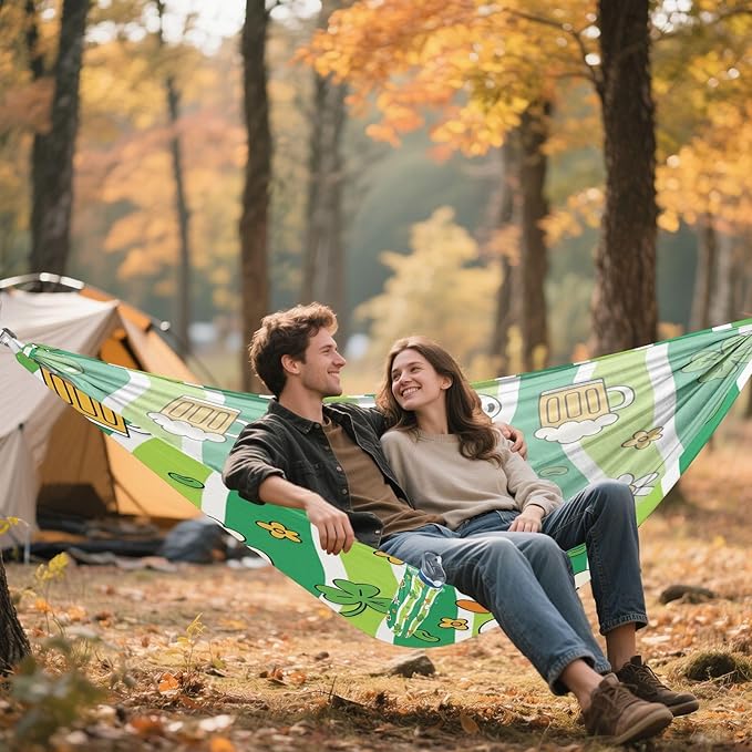 Hammocks for Outside St.Patricks Day Elements Camping Hammock Portable Hammocks with Tree Straps and Carry Bag Camping Accessories for Hiking Beach Outdoor