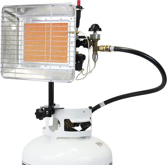 Flame King GS4200EP 13,000 BTU Propane Tank Top Heater, Great for Outdoor Jobs, Construction Sites, Campsites, Thawing and Heating Purposes Silver