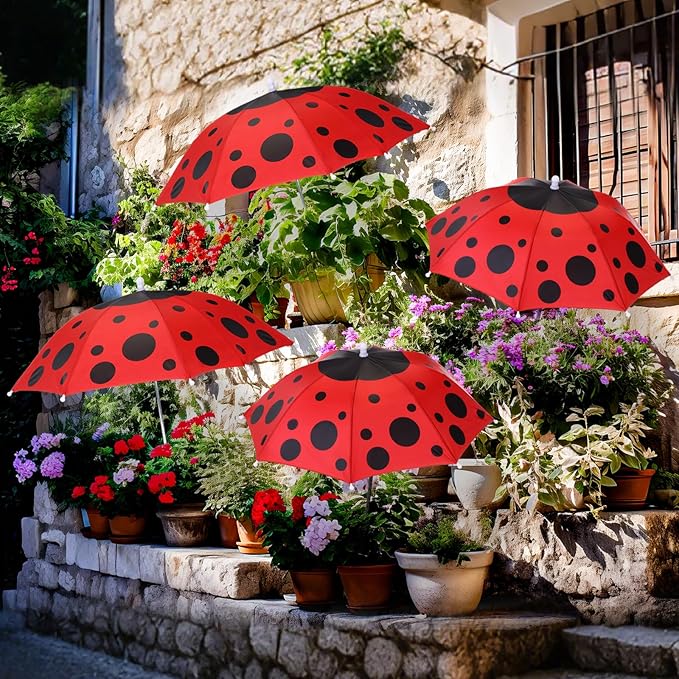 Plant Umbrellas for Outdoor Plants, Large Garden Plant Umbrella Shade Upgraded Adjustable Angle Height for Potted Plants Garden Beds