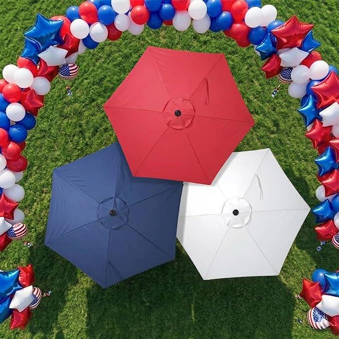 Yescom 7.5ft Outdoor Bistro Market Table Umbrella for Restaurant Cafe Rental Patio 250th Celebration Lawn Party Event Shade Yard Deck Railing Parasol
