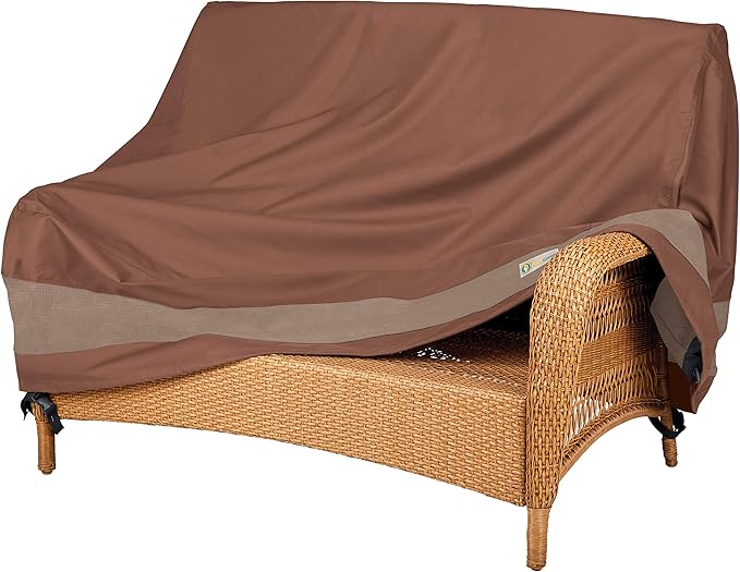 DUCKCOVERS ULV623835 Ultimate Patio Loveseat Cover, 62 "W x 38" D x 35" H, Mocha Cappuccino, Patio Furniture Covers