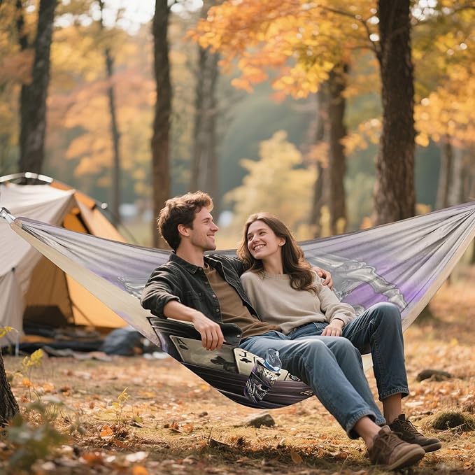 Hammocks for Outside Black Skull Camping Hammock Portable Hammocks with Tree Straps and Carry Bag Camping Accessories for Hiking Beach Outdoor