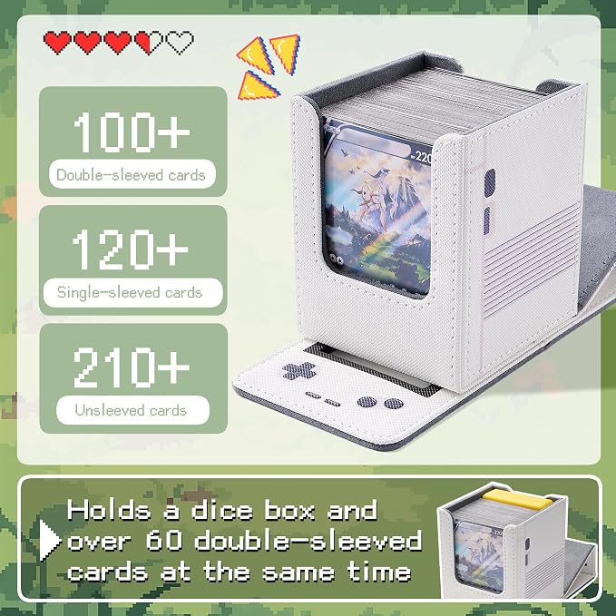 Venssu Blue Retro Gaming Console Appearance Deck Box and Chinese Takeout Deck Box Bundle